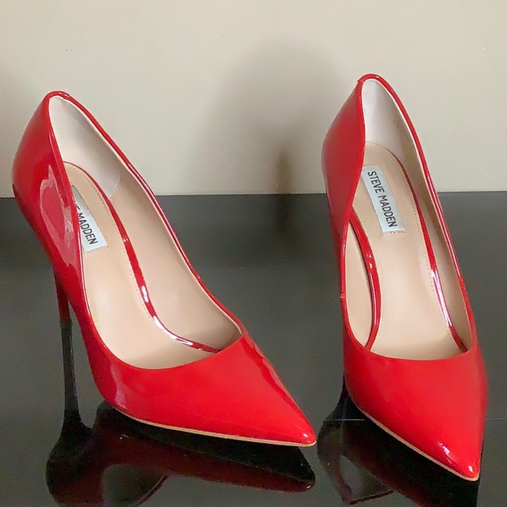 Red Pointy Heels